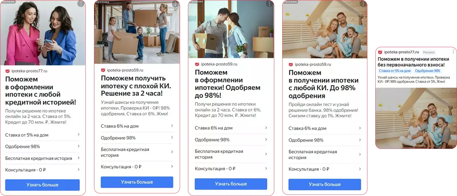 Материалы проекта: Квиз и Яндекс Директ для «Ипотека Просто»